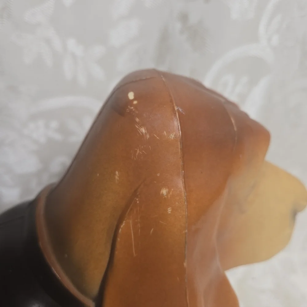 Vintage Basset Hound Hush Puppies Brown Dog 15” Union Products Plastic Blow Mold